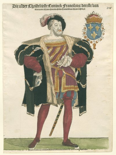 法国国王弗朗索瓦一世的肖像 作者 Hans Liefrinck (I) (可能)