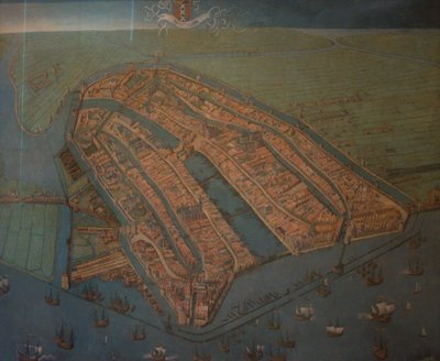 鸟瞰阿姆斯特丹 作者 Cornelis Anthonisz。