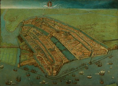 鸟瞰阿姆斯特丹 作者 Cornelis Anthonisz。