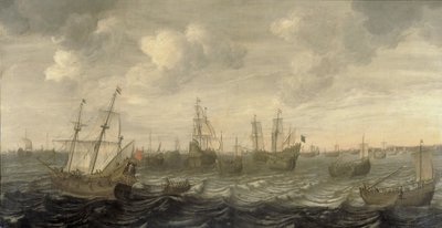 扬帆起航的荷兰鲱鱼船队 作者 Cornelis Beelt