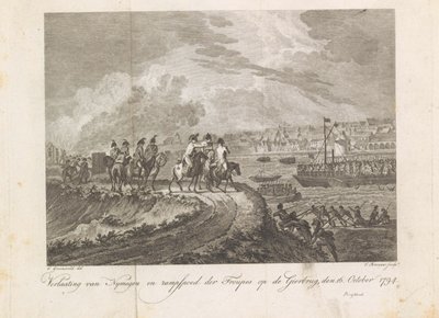 1794 年，法军炮击吉尔布鲁格河上的逃兵
1794 年 10 月 16 日，Nymegen 的失败和 Troupes 在 Gierbrug 上的灾难（标题见实物） 作者 科内利斯·格罗内维尔德