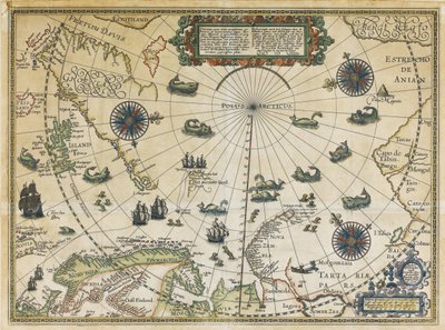 Willem Barentsz第三次航行地图，1598年 作者 科内利斯·克莱斯