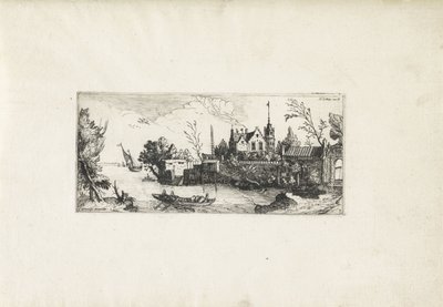 划着小船的河流景观
风景（系列名称） 作者 Cornelis Claesz van Wieringen (可能)