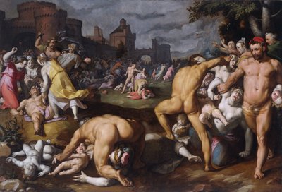 屠杀无辜者》，1590年 作者 科内利斯·科内利斯。哈勒姆面包车