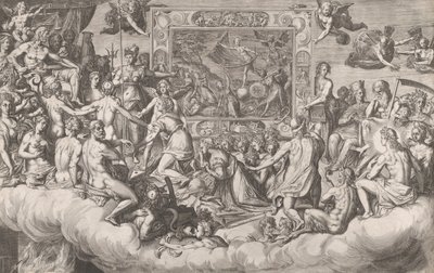 绘画艺术的感叹上半部，1579年。 作者 科尼利斯·科尔特（Cornelis Cort）