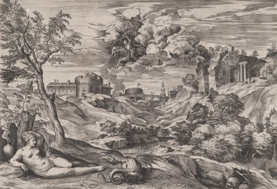 鲁吉罗救出安吉里卡，1565年。 作者 科尼利斯·科尔特（Cornelis Cort）