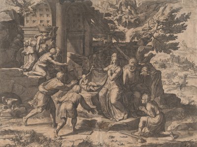 The Adoration of the Shepherds, 1569., 1569. 作者 科尼利斯·科尔特（Cornelis Cort）