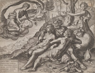 德行的不朽回报》，1564年。 作者 科尼利斯·科尔特（Cornelis Cort）