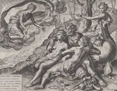 德行的不朽回报》，1564年。 作者 科尼利斯·科尔特（Cornelis Cort）