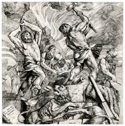 火神锻造，16世纪，1937年 作者 科尼利斯·科尔特（Cornelis Cort）