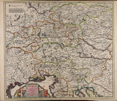 Ducatus Stiriae et Carintiae Carniolae Cilleiae que comitatus nova tabula que et pars est meridionalior circuli Austriaci 作者 科尼利斯·丹克特斯（Cornelis Danckerts）