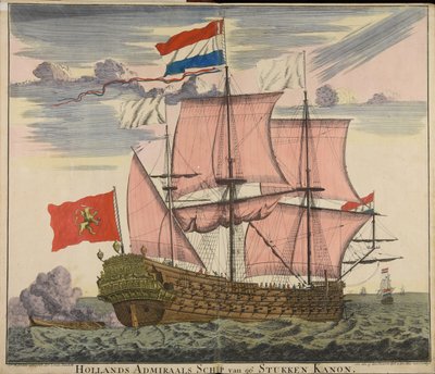 荷兰海军上将的 96 门大炮船 作者 科尼利斯·丹克特斯（Cornelis Danckerts）