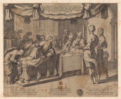 基督是法利赛人西门的客人 作者 Girolamo Mercuriale