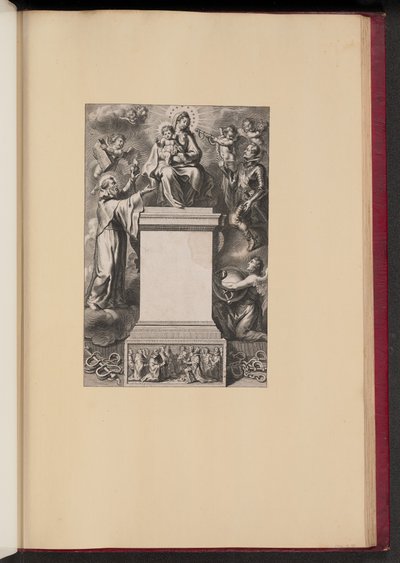 B. De Los Rios, De Hierarchia Mariana Libri Sex的扉页 作者 在彼得保罗鲁本斯爵士之后的伊拉斯谟奎利努斯二世之后的科内利斯加勒二世