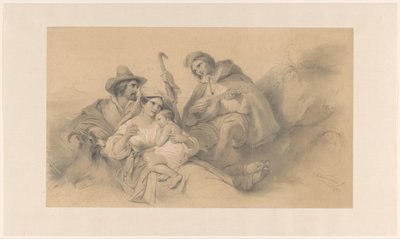 休息的同胞 作者 科尼利斯·克鲁塞曼（Cornelis Kruseman）