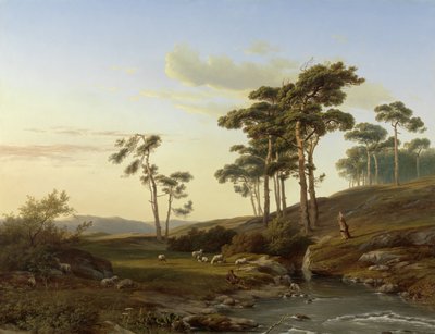 牧羊人的傍晚心情 作者 Cornelis Lieste（艺术家签名）