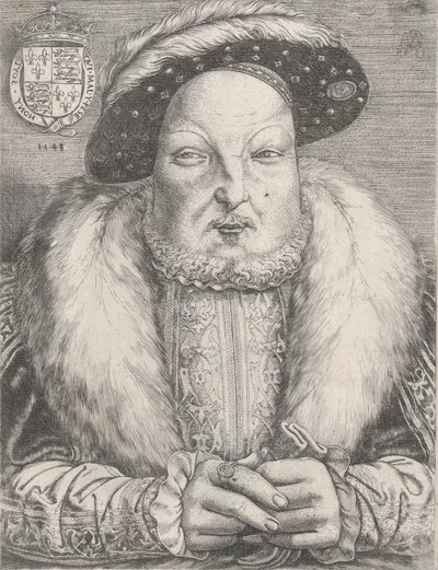 亨利八世的画像，约1547年。 作者 Cornelis Massys