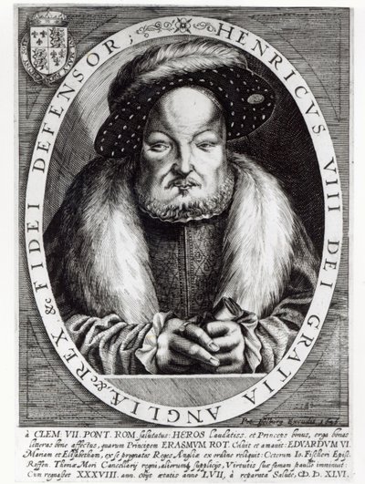 亨利八世的肖像，由Peter Isselburg雕刻，1646年 作者 Cornelis Massys