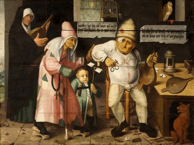 风箱的修补者 在希罗尼穆斯-博斯之后，约1550年。 作者 Cornelis Massys