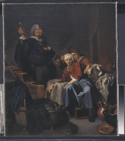 一个生病的农妇 作者 Cornelis Pietersz Bega