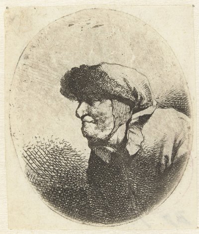 老妇人半身像，侧面图 作者 Cornelis Pietersz。贝加