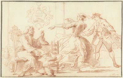 被年轻女子嘲笑的富翁骑手 作者 Cornelis Troost