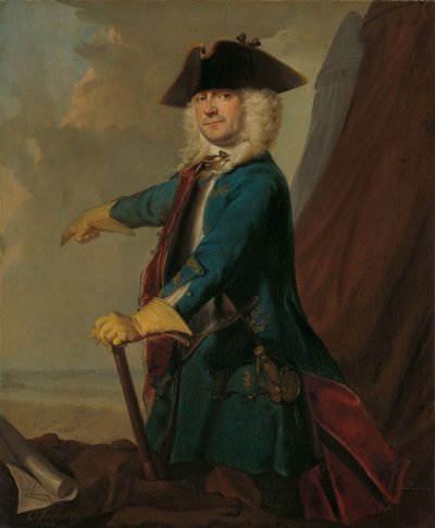 格利特-西克曼（1688-1730 年）。骑兵军需官、奥拉涅-格罗宁根步兵团上校、坟墓指挥官。 作者 Cornelis Troost