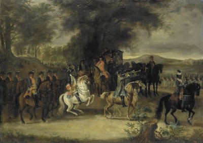 视察骑兵团，可能是黑森-洪堡的威廉所为 作者 Cornelis Troost