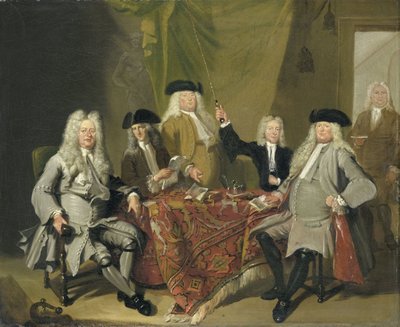 1724年在阿姆斯特丹的Collegium Medicum检查员 作者 Cornelis Troost