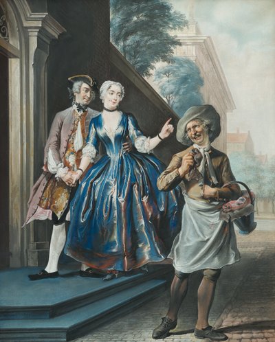 Pefroen和绵羊的头，1739年 作者 Cornelis Troost