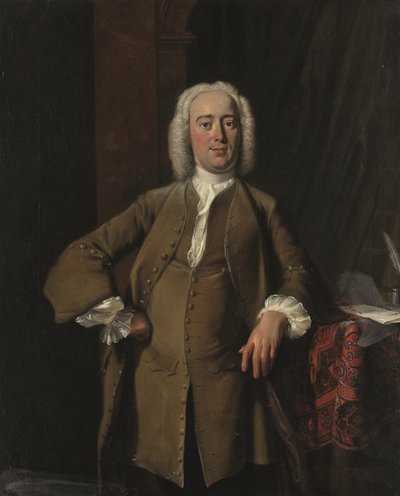 一位传统上被称为 Philips Zweerts (1704-1774) 的绅士的肖像 作者 Cornelis Troost