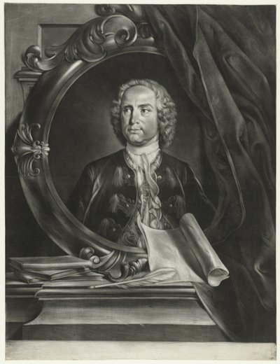 作曲家彼得罗·安东尼奥·洛卡特利的肖像1695-1764 作者 Cornelis Troost