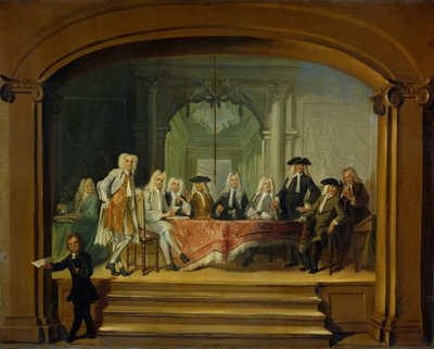 阿姆斯特丹 Aalmoezeniersweeshuis 孤儿院摄政者，1729 年 作者 Cornelis Troost