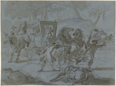 抢劫马车 作者 Cornelis Troost