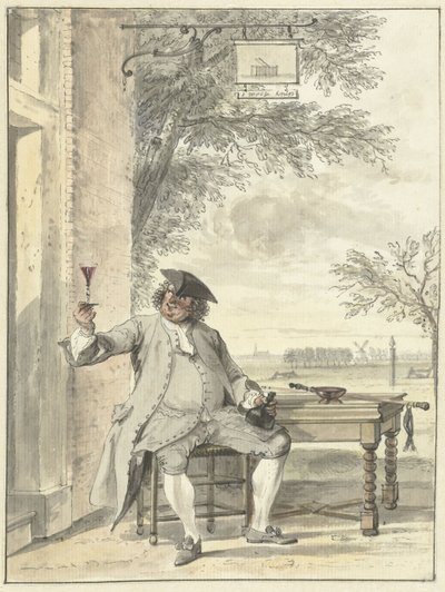 德莫斯克尼普旅馆前休息的步行者 作者 Cornelis Troost
