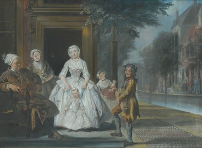 器官研磨机，1743年 作者 Cornelis Troost