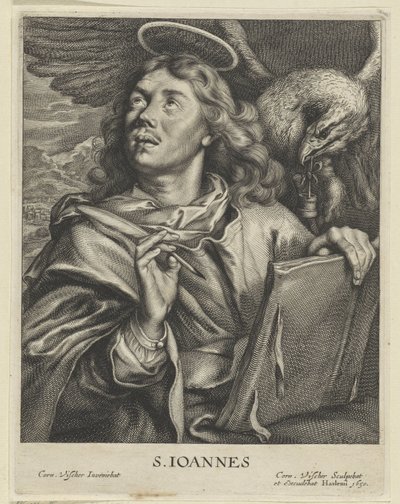 传道者约翰内斯
S.IOANNES（物品上的标题）
Vier evangelisten（系列名称） 作者 科内利斯·维舍尔 (II)
