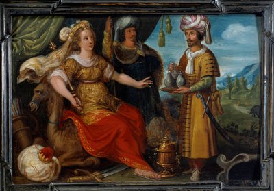 世界的四个部分：亚洲。 佛兰芒学校 Cornelis De Baellieur (1607-1671) 的绘画 作者 Cornelis de I Baellieur