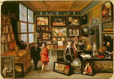 The amateur practice called the Gallery of Art Objects. They were also called the offices of curiosites. Painting by Cornelis de Baellieur (1607-1671). 1637. Dim 0.51 x 0.74 m. Dijon, Museum of Fine Arts 作者 Cornelis de I Baellieur
