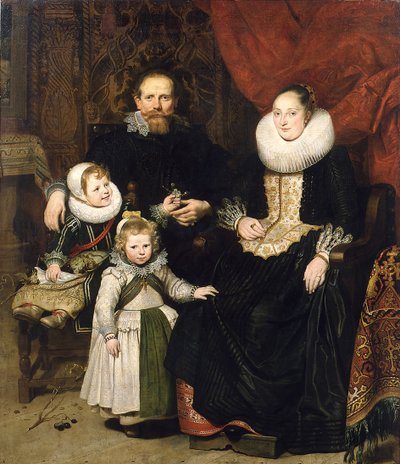 与家人的自画像》，1621年。 作者 Cornelis de Vos