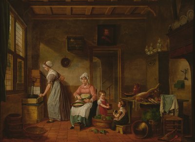 厨房内部，1820年 作者 Cornelis van Cuylenburg