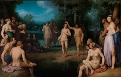德语: Taufe Christi 基督的洗礼 作者 科尼利斯·范·哈勒姆