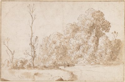 树木繁茂的风景 作者 Cornelis van Poelenburgh或Poelenburch