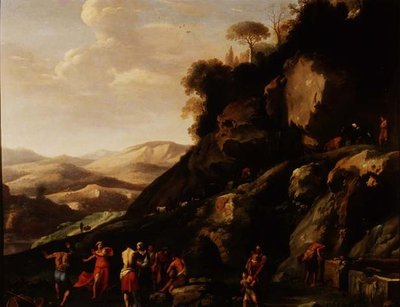 农民在风景中跳舞 作者 Cornelis van Poelenburgh或Poelenburch