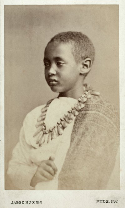1868年英国莱德皇帝西奥多二世的儿子阿拉玛豫王子（蛋白印刷品） 作者 Cornelius Jabez Hughes