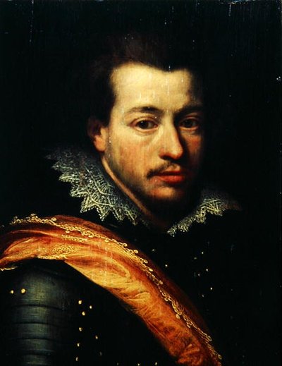 一个穿盔甲的人的画像（油画板）。 作者 科尼利厄斯·詹森·范·科伦（Cornelius Janssen van Ceulen）