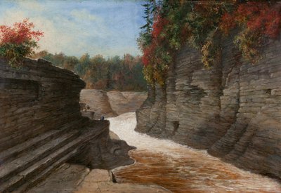秋天的河峡谷 作者 科尼利厄斯·克里格霍夫（Cornelius Krieghoff）