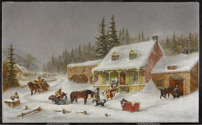 铁匠铺。 1871年 作者 科尼利厄斯·克里格霍夫（Cornelius Krieghoff）