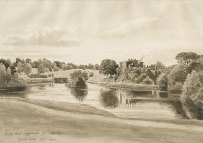 贝特利·霍尔（Betley Hall）：棕褐色水洗图，1820年10月 作者 科尼利厄斯·瓦利