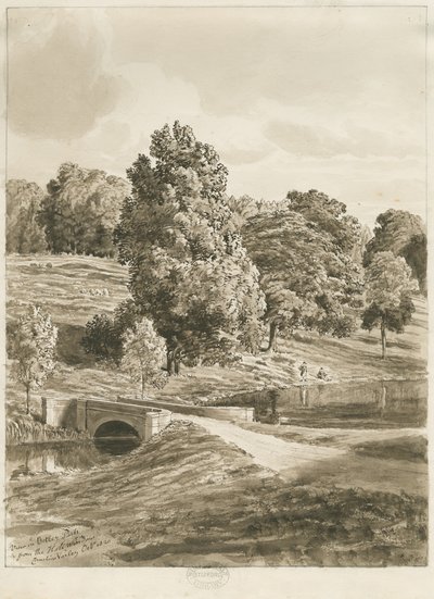 贝特利公园（Betley Park）：棕褐色水洗图，1820年10月（绘制） 作者 科尼利厄斯·瓦利